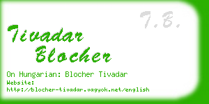 tivadar blocher business card